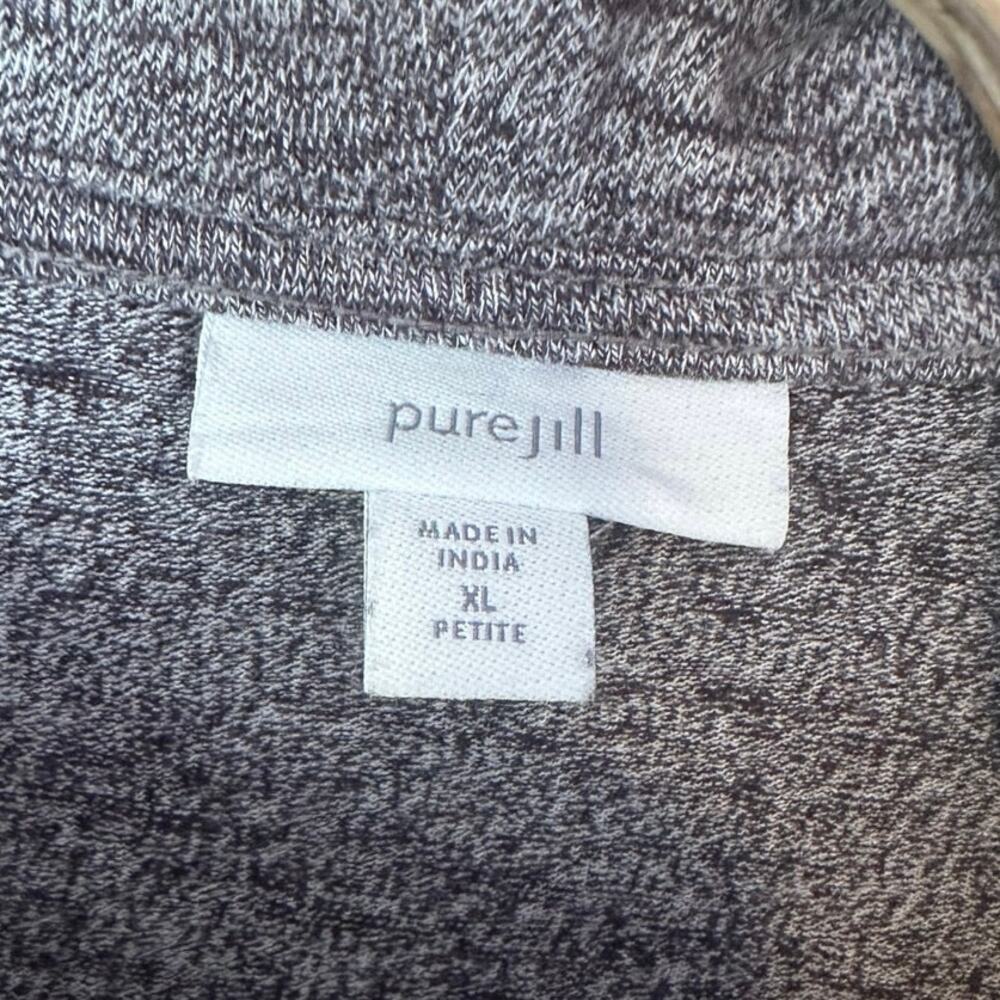 J. Jill PureJill Cowl Neck Shift Dress Size XL Petite Purple Pockets Office - Picture 5 of 8